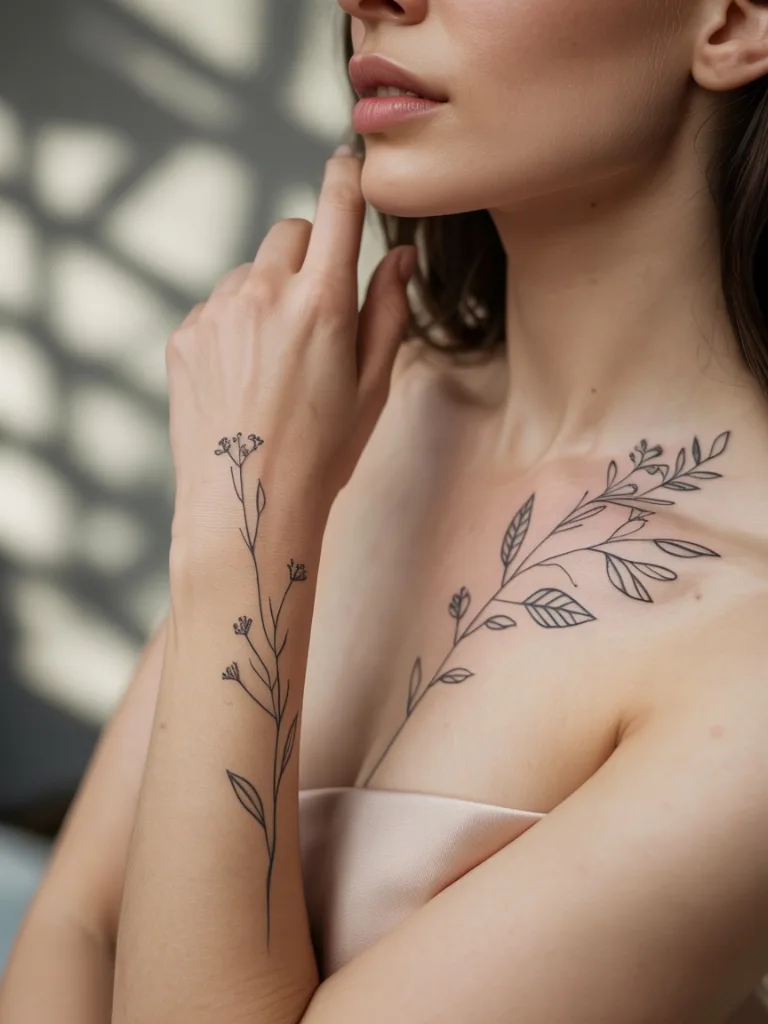 Fine line tattoo inspiration for women
