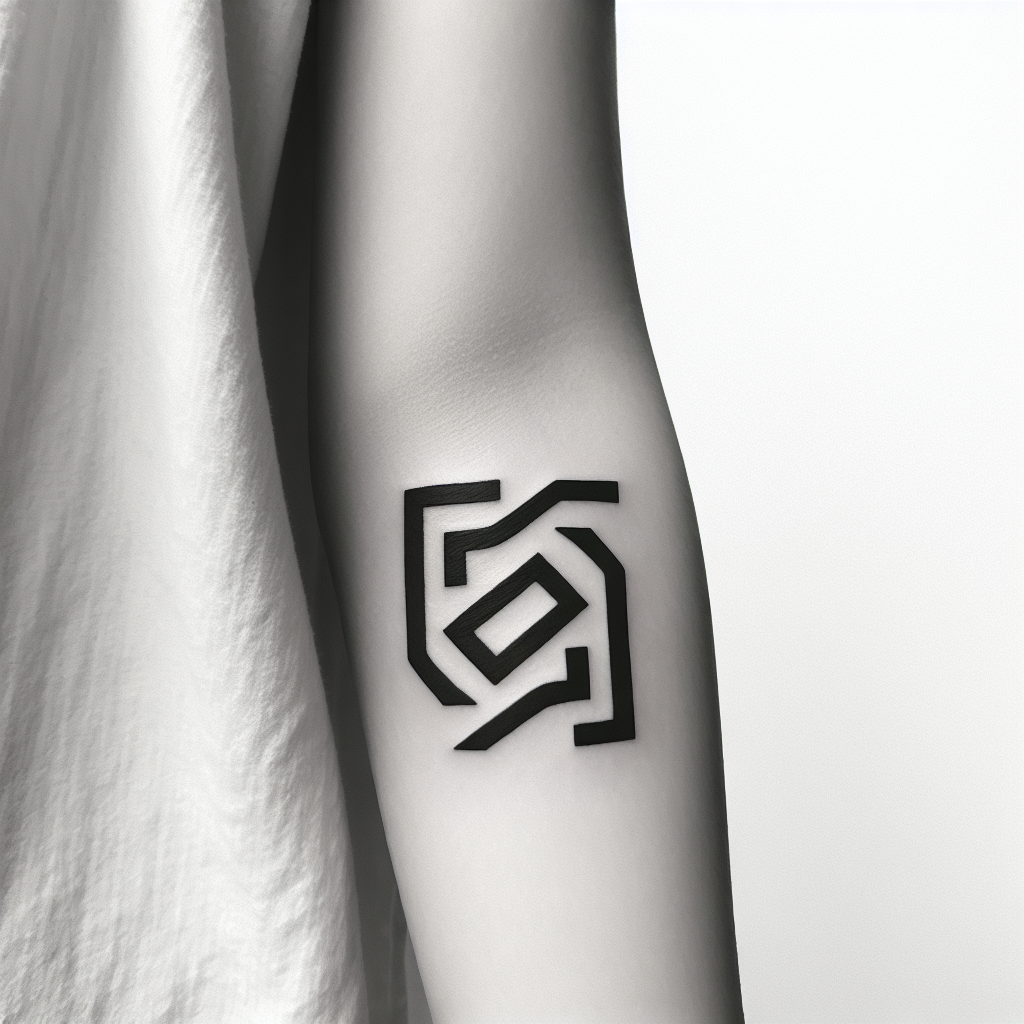 Tattoo of a a logo for Siankit in Black and White – Minimalist