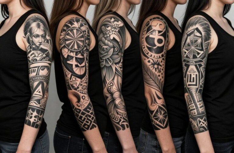 Half Sleeves On Females Tattoo Meaning: Symbolism & Style