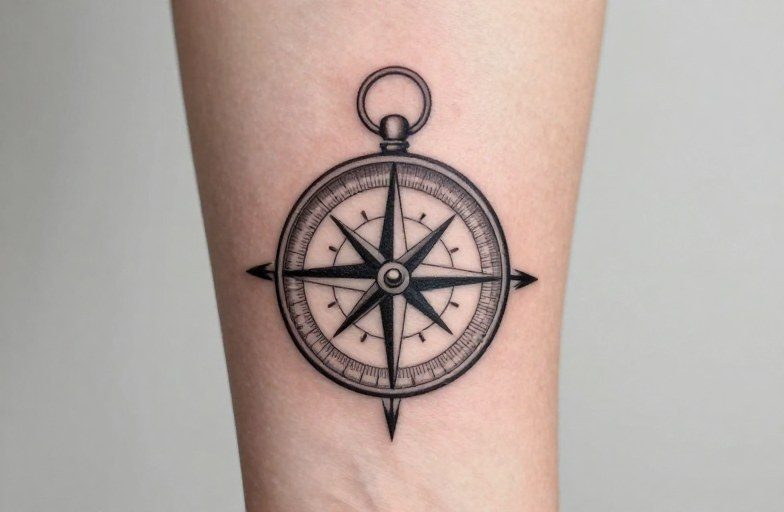 Minimalist Compass Tattoo Ideas
