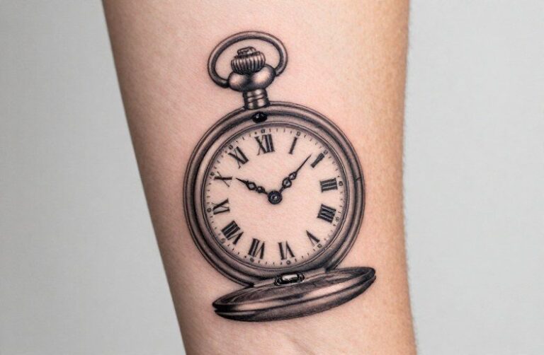 Pocket Watch Tattoo Design Ideas & Tips