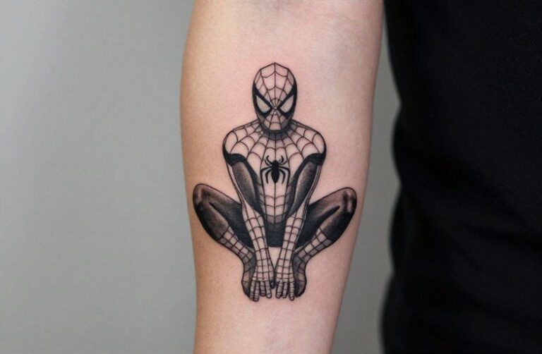 Minimalist Spiderman Tattoo Ideas