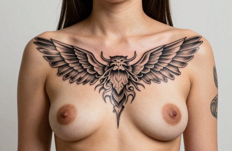 pecho-tatuajes-mujeres-ideas