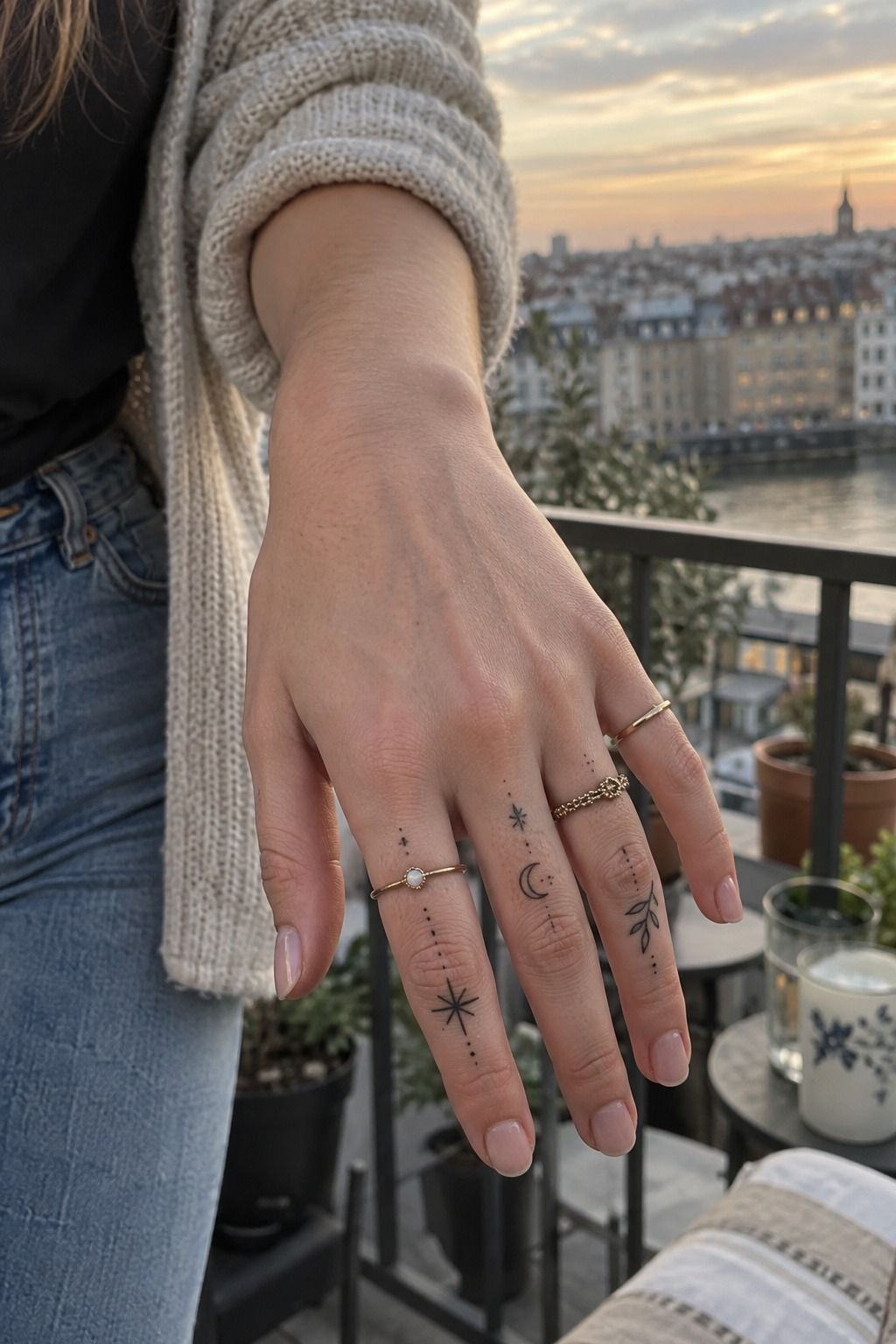 Plan delicate tattoos around existing rings