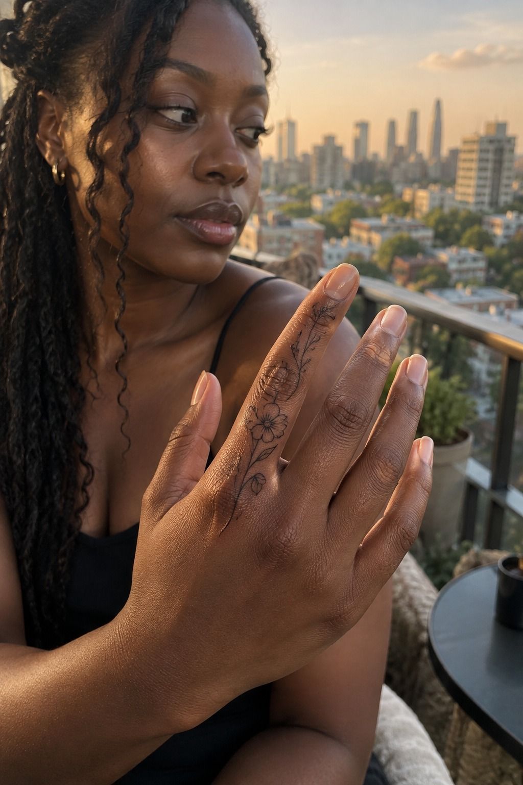 Follow a Floral Sprig Down the Finger