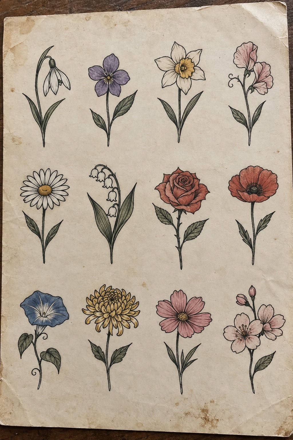 Birth Flowers: Keep the Outline Readable