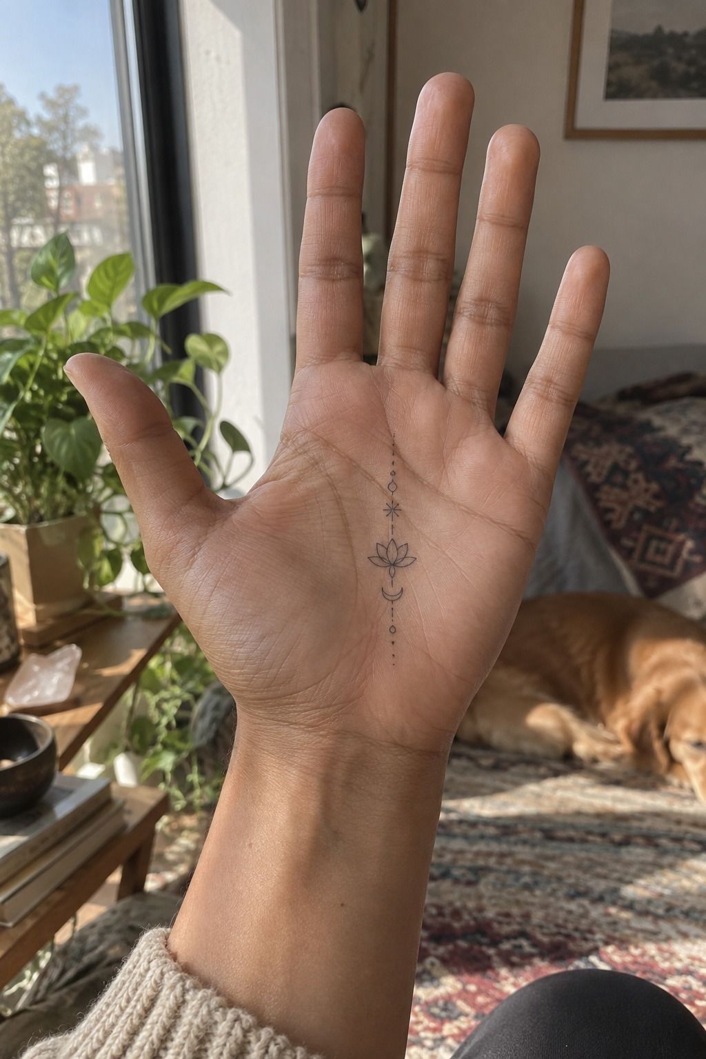 Small Sacred Symbol on the Palm