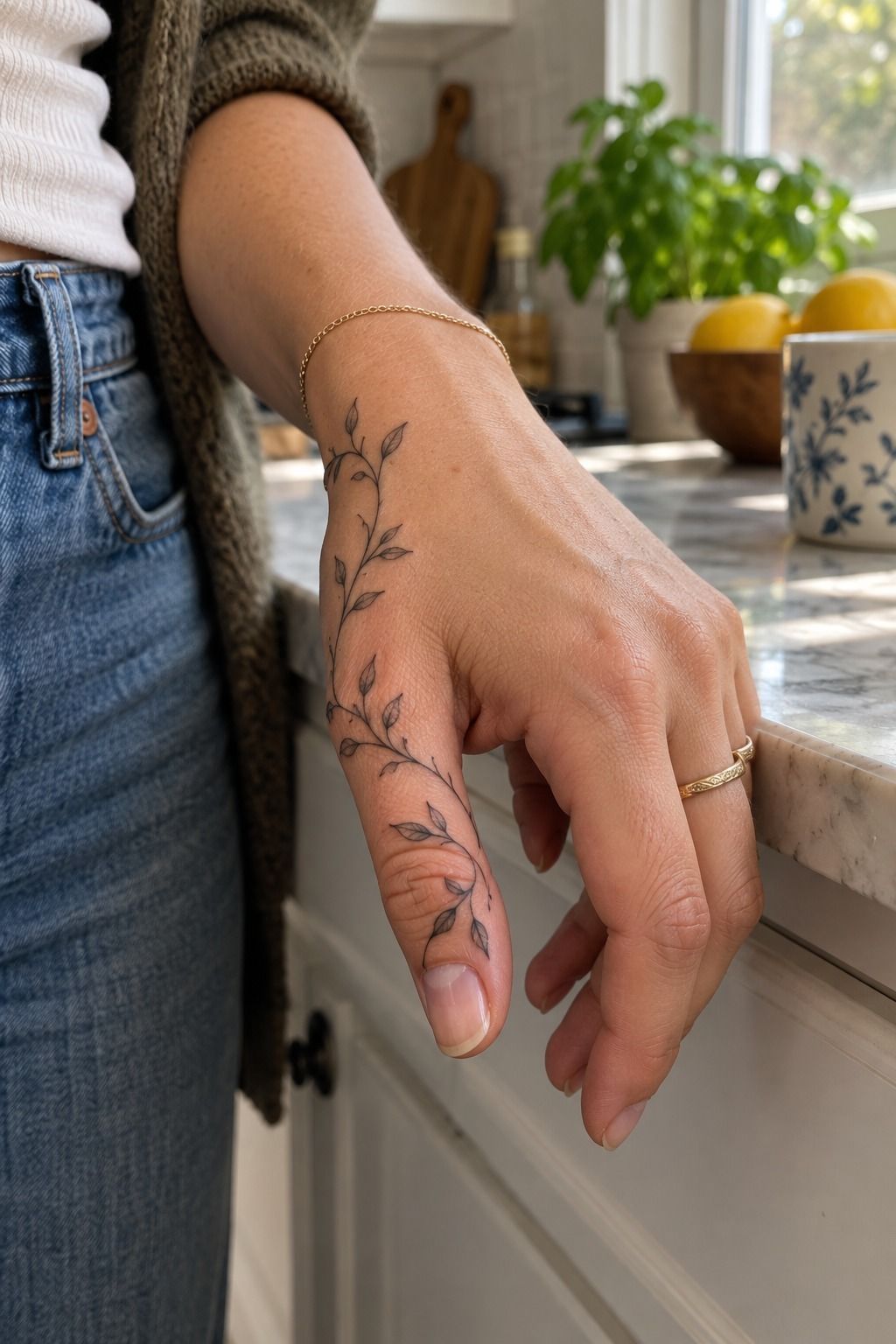 Wrap Graceful Linework Vines Around the Thumb