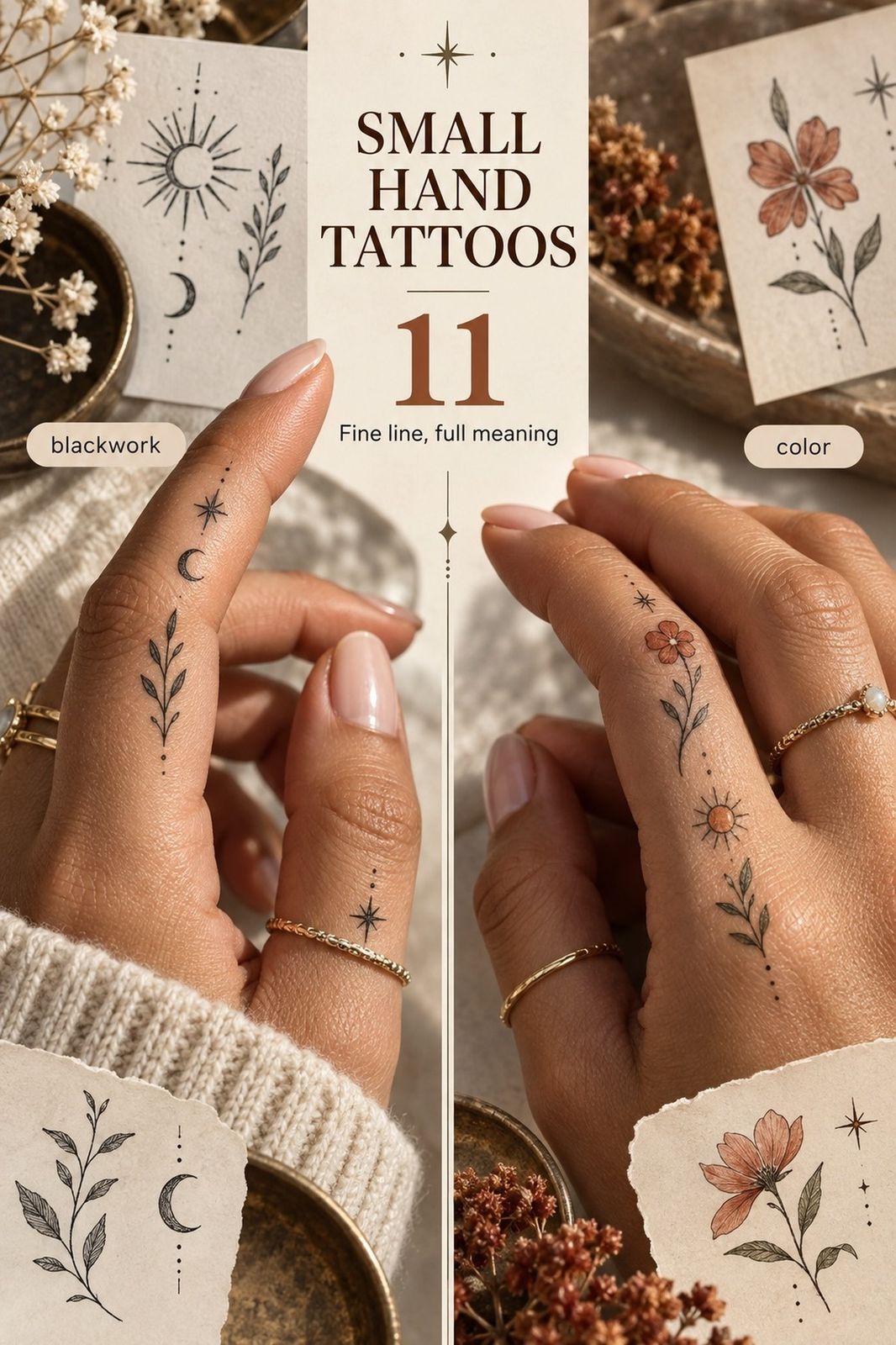 How to Design Small Hand Tattoos for Women That Stay Crisp - 11 Ideas
