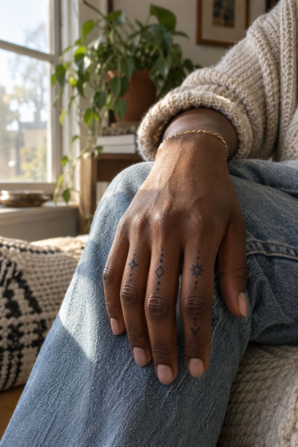 Map Tiny Geometric Shapes Across the Knuckles