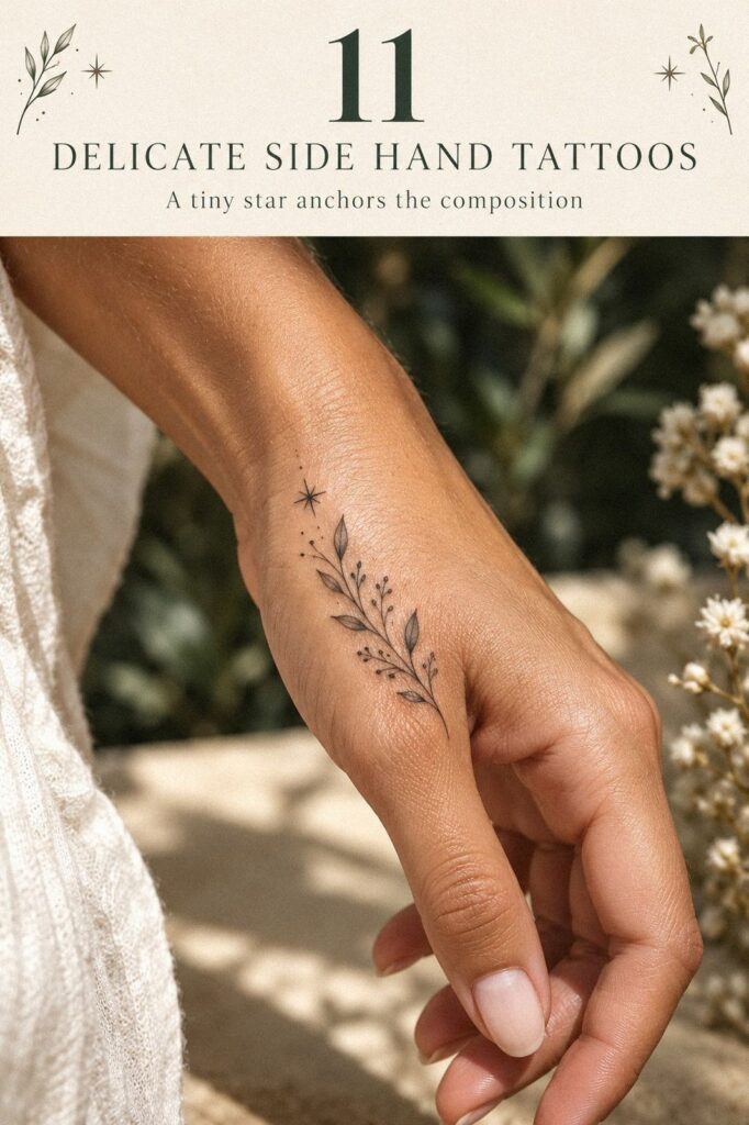 Low-Pain Delicate Side Hand Tattoos, Done In One Sitting