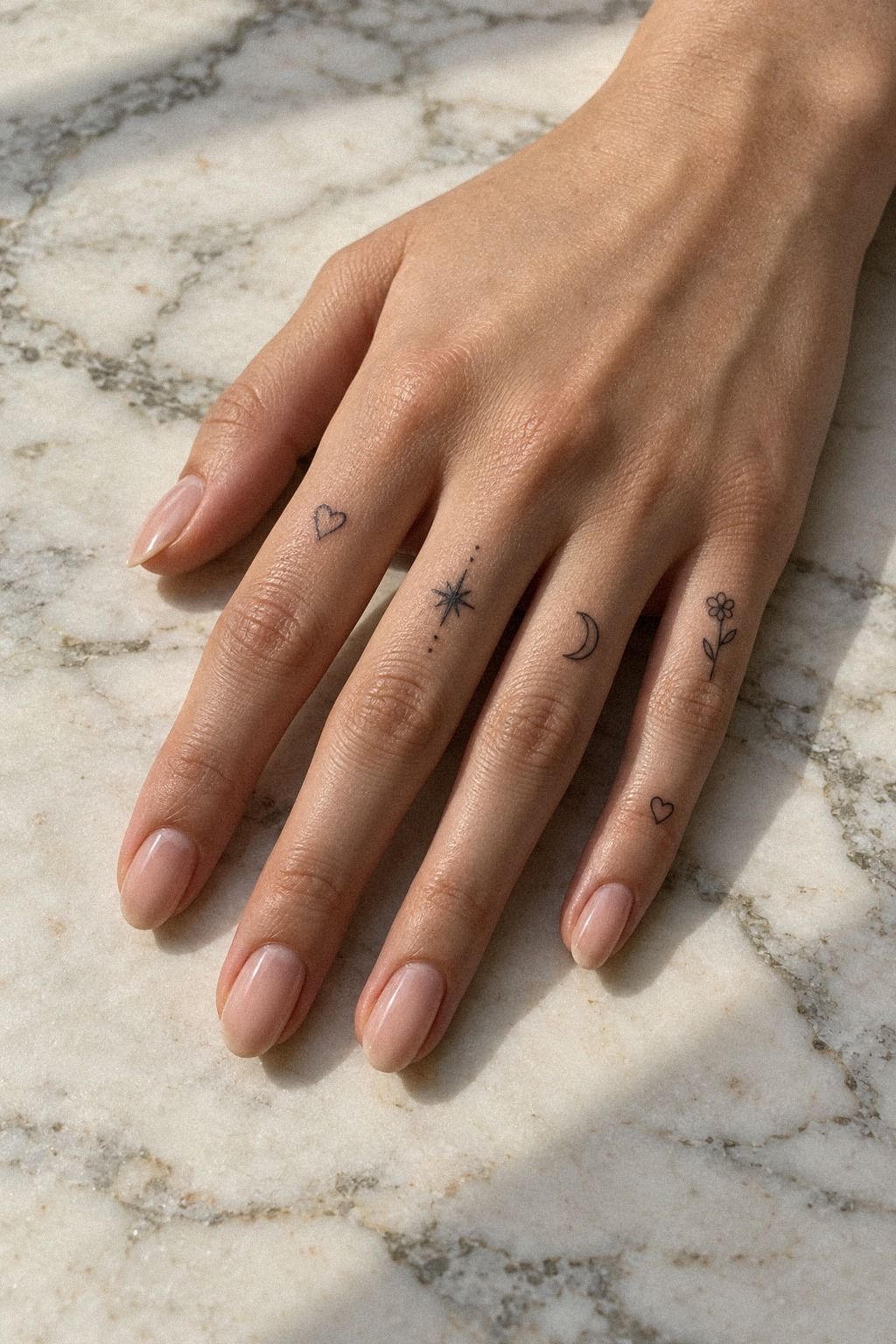 Tiny Heart Outline Finger Tattoo Ideas