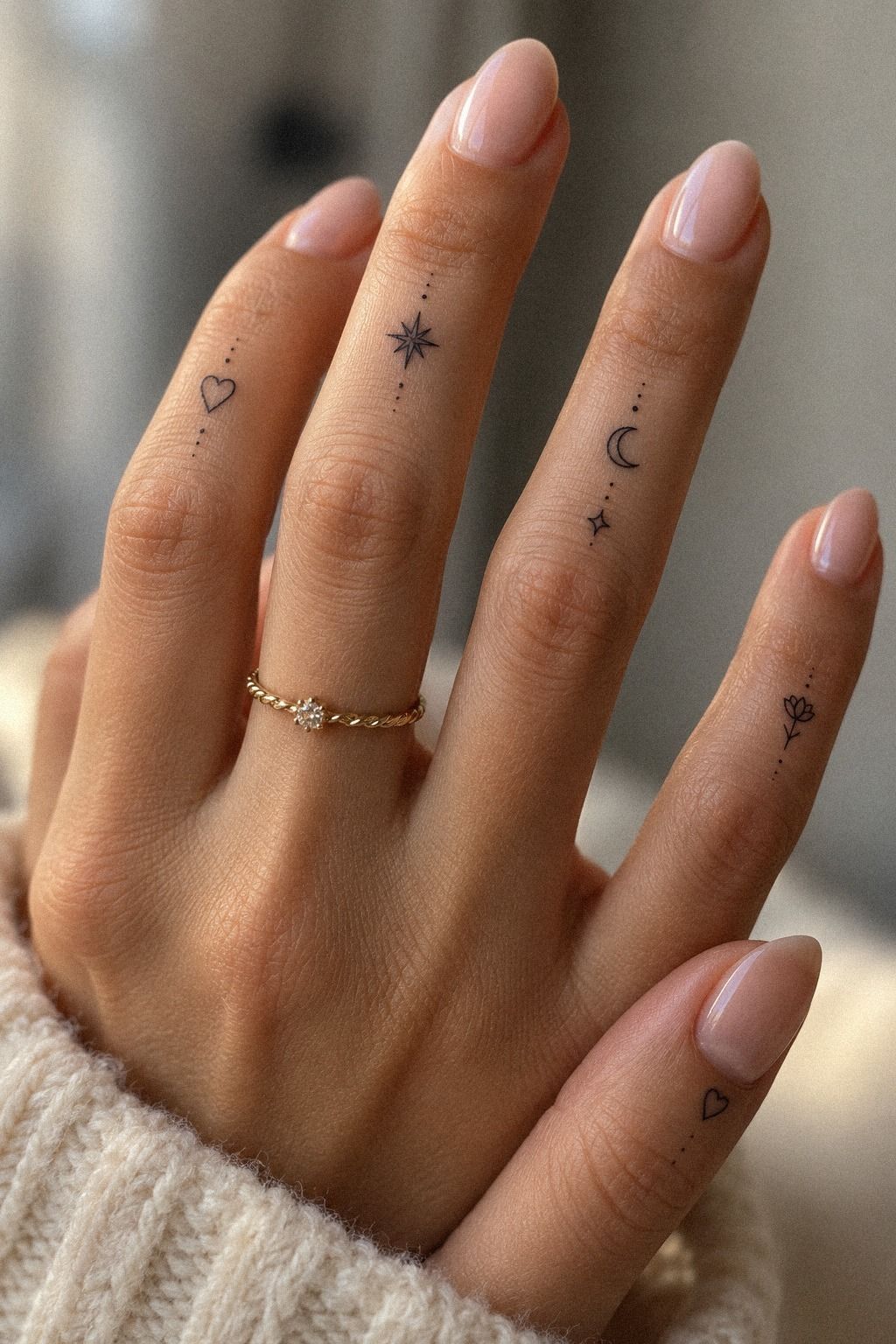 Minimalist Tiny Animal Finger Tattoos