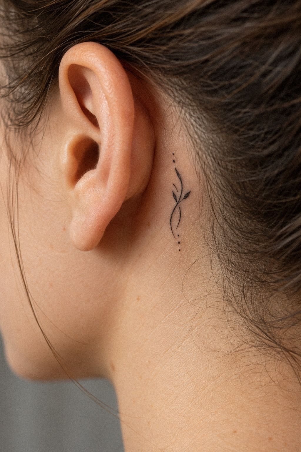 Fine-Line Snake Following the Ear Curve