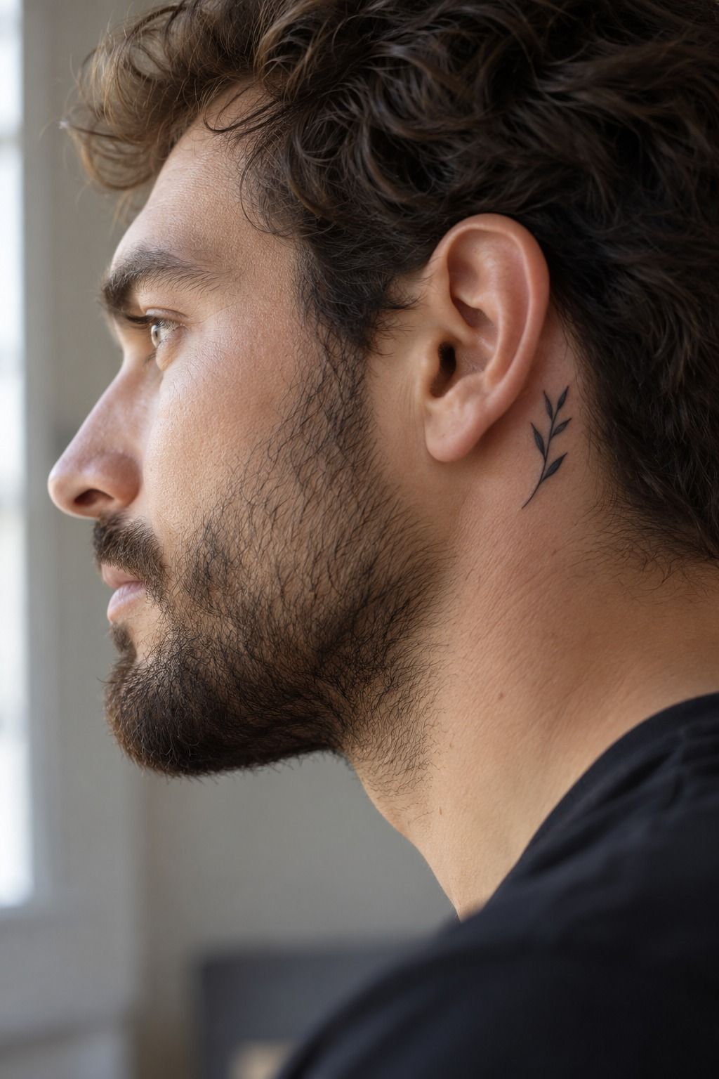 Tiny Initial Behind the Earlobe