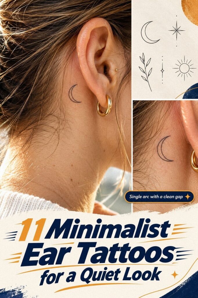 11 Minimalist Ear Tattoos That Stay Crisp Long After They Heal