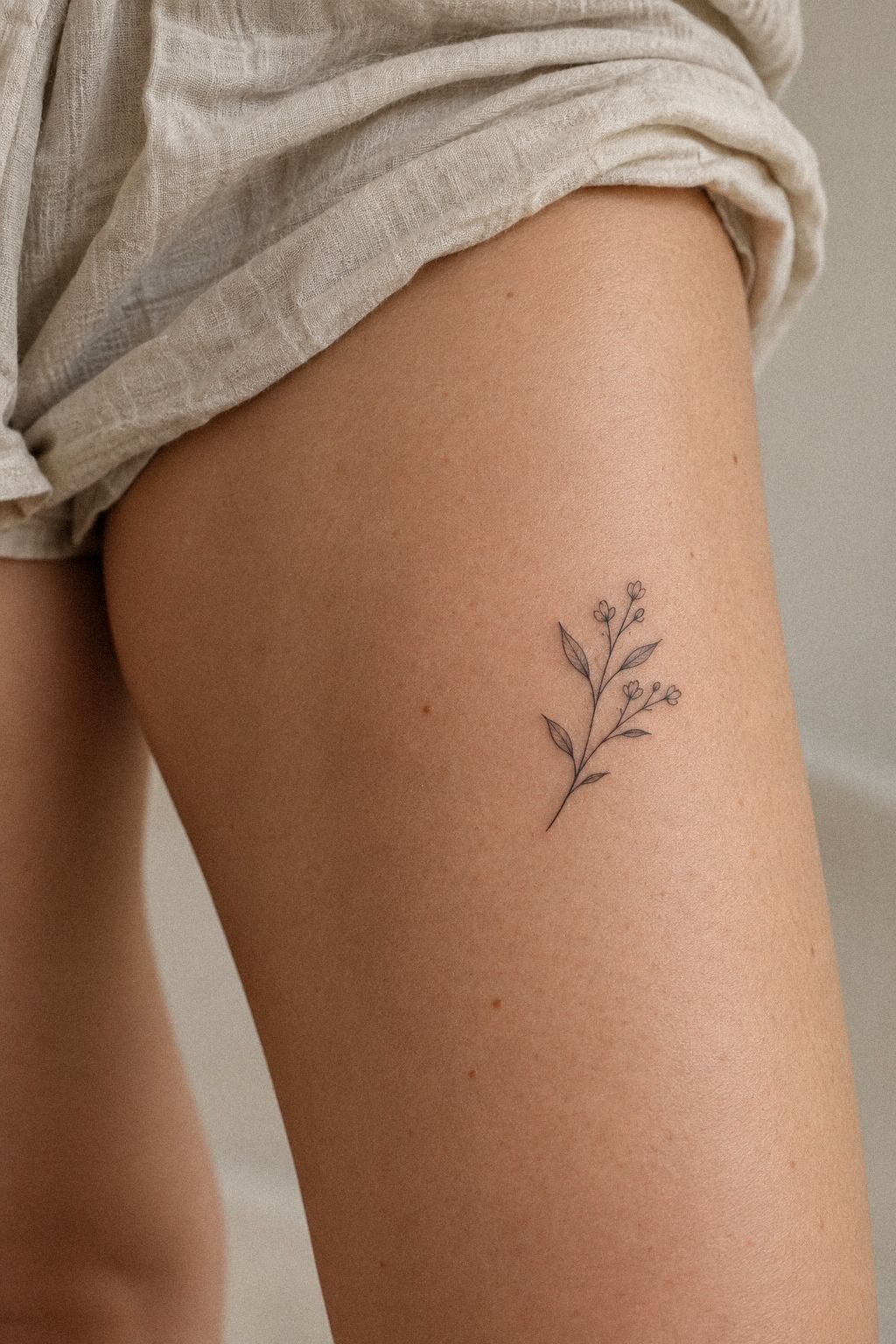 Fine Line Wildflower on the Wrist