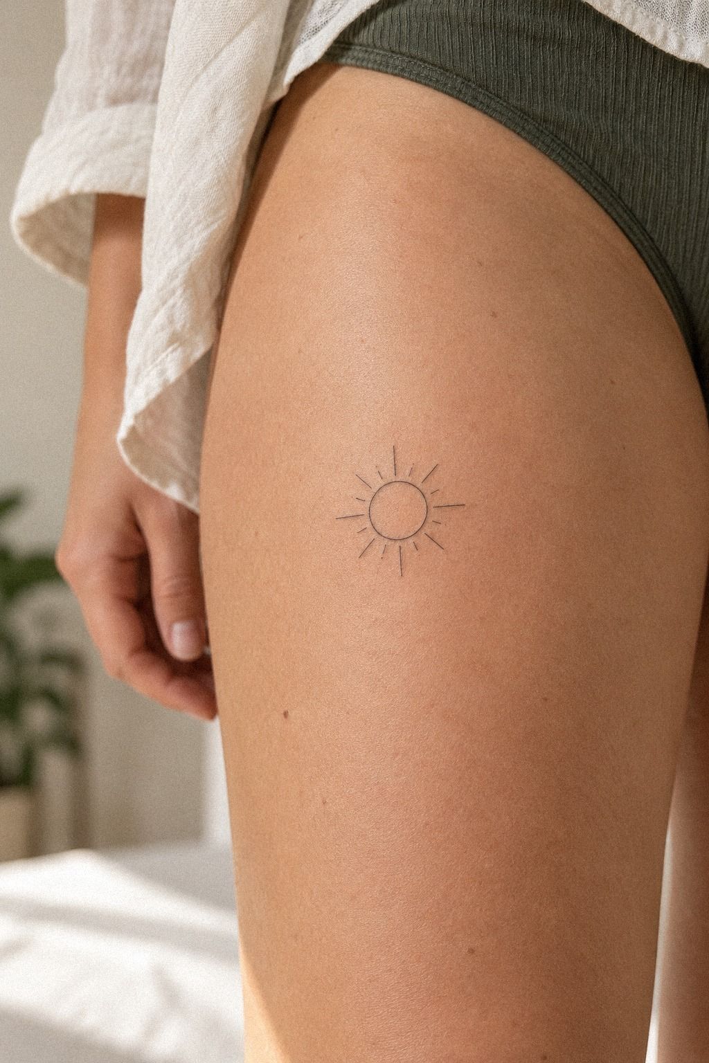 Fine Line Sunburst Above the Elbow