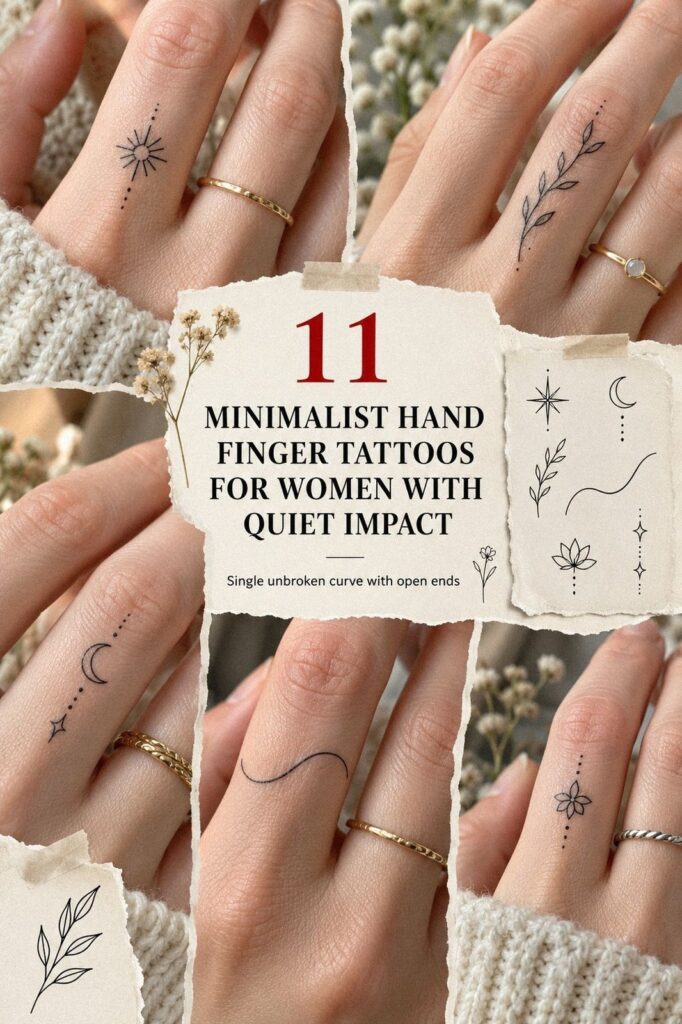 Budget-Friendly Minimalist Hand Finger Tattoos for Women, Shop Minimum Ready
