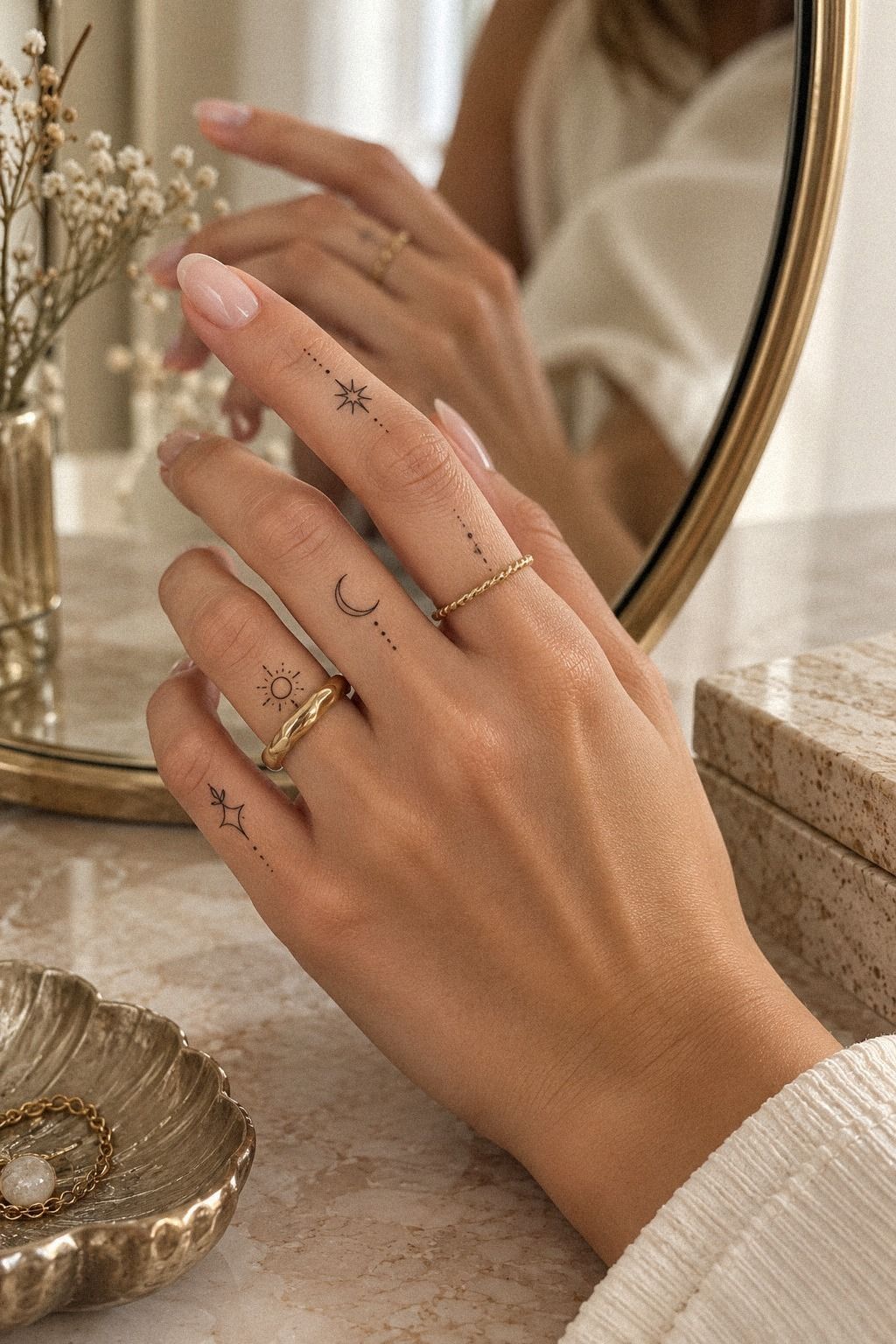 Symbolic Matching Thumb Tattoo Ideas