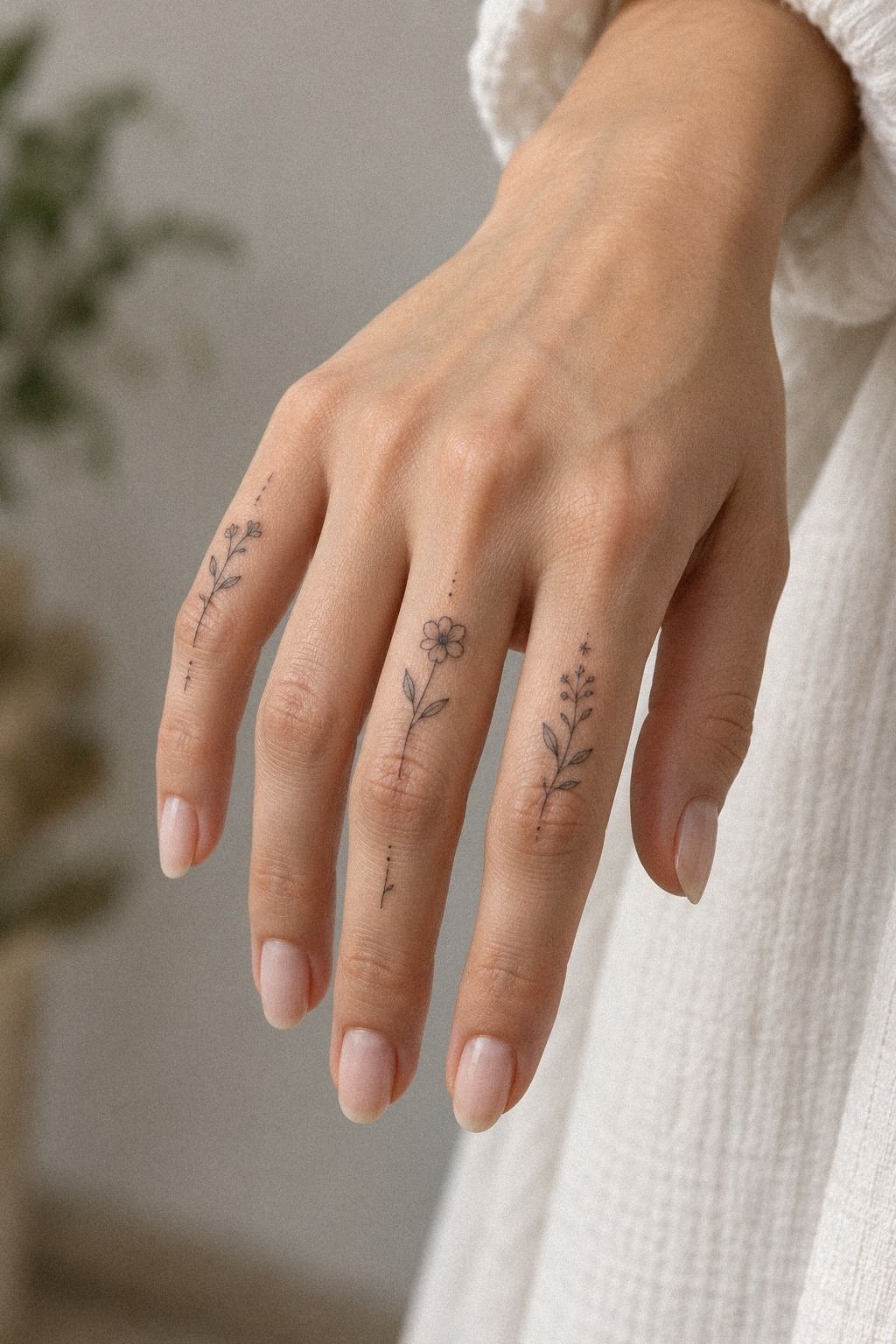 Graceful Floral Hand Linework