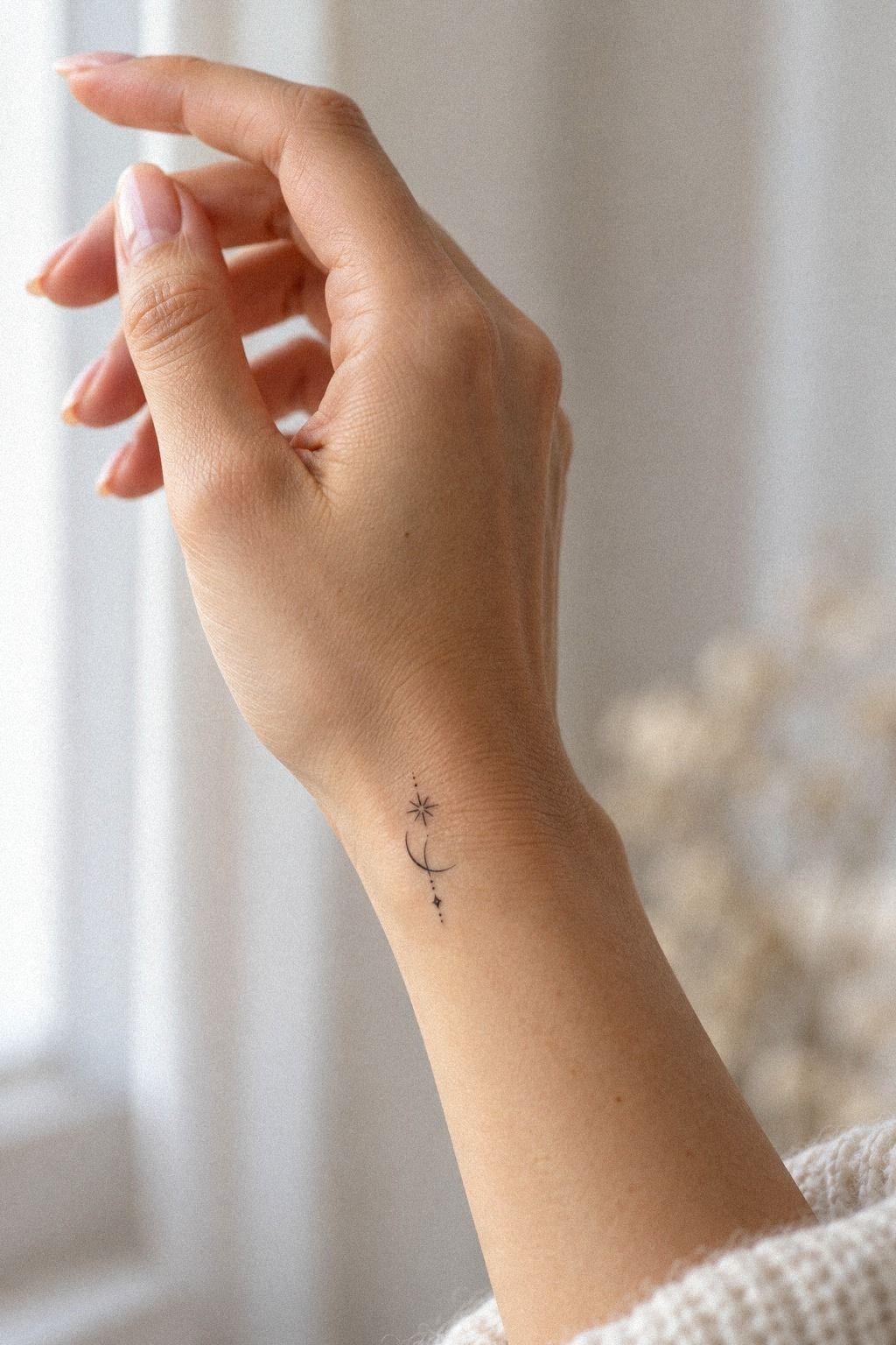 Sketched a Unique Moon Hand Tattoo