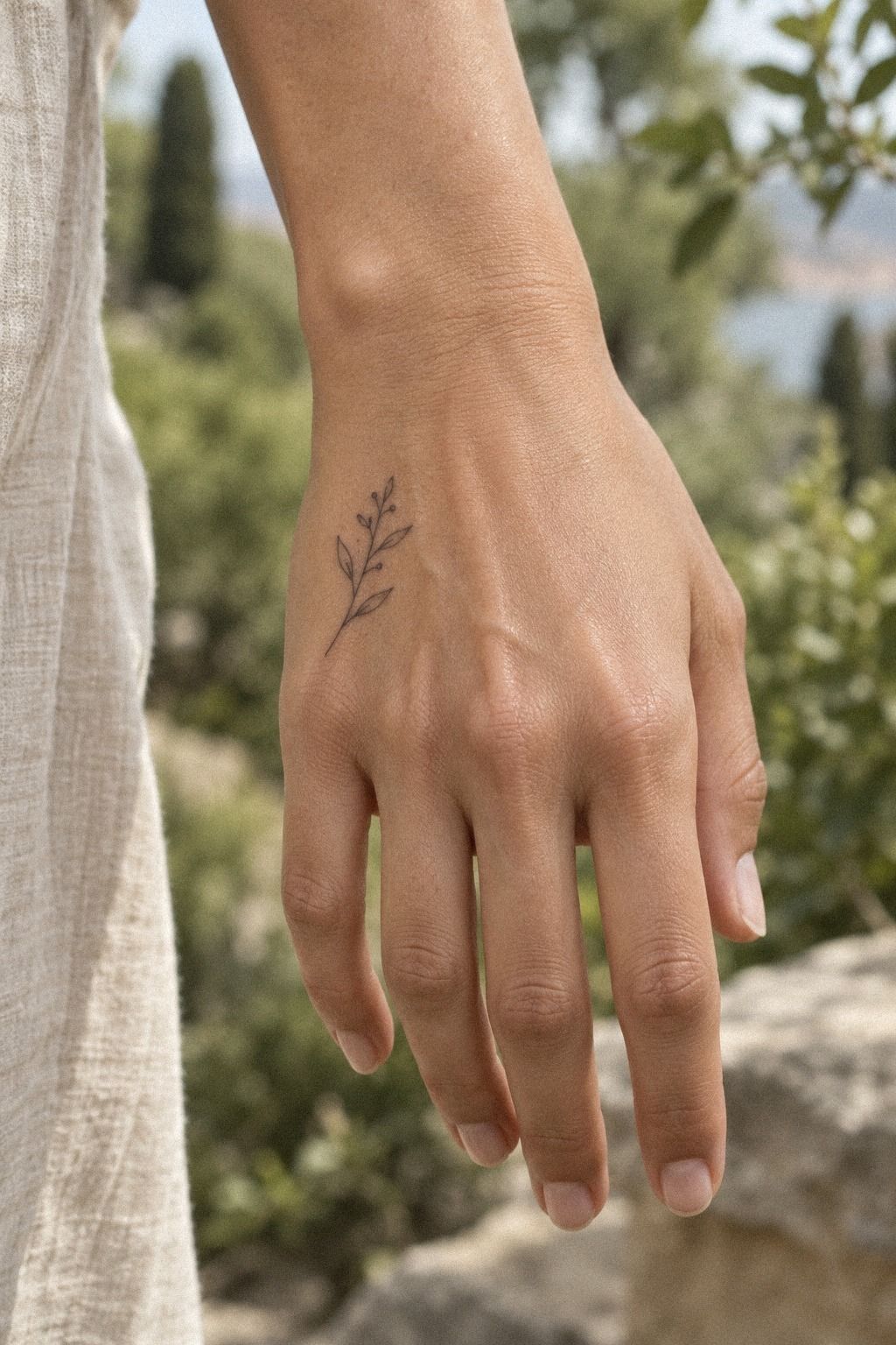Let a Fine-Line Crescent Moon Follow the Hand