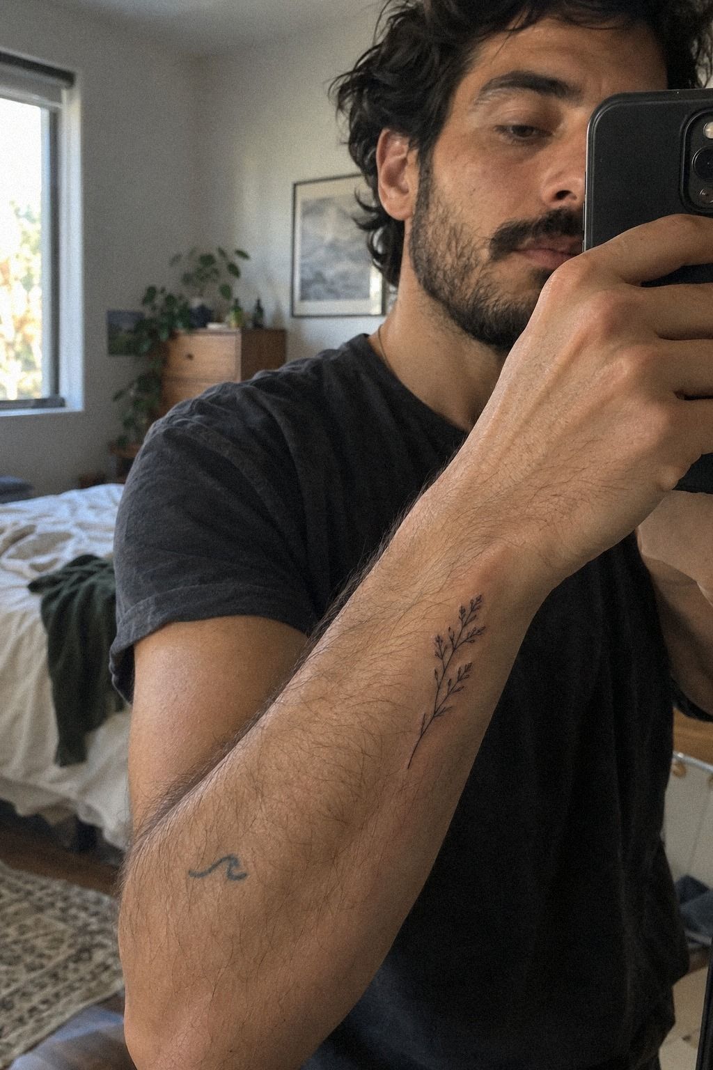 Unique Minimalist Hand Wrist Tattoos With Botanical Linework