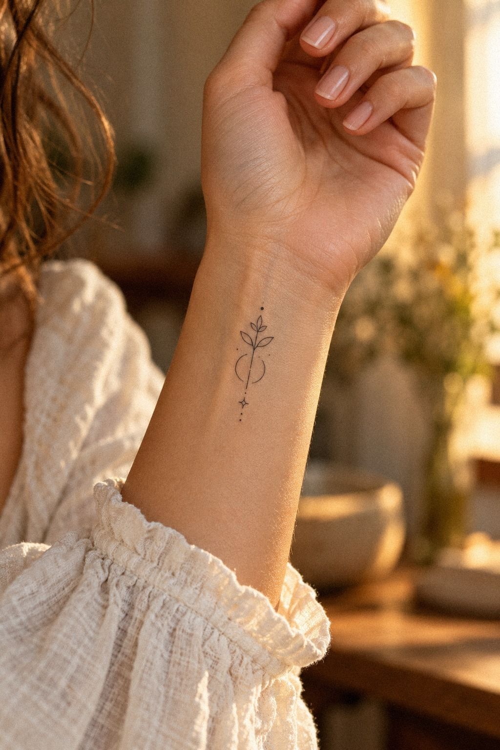 Minimalist Hand Wrist Tattoos Featuring Inner Wrist Coordinates