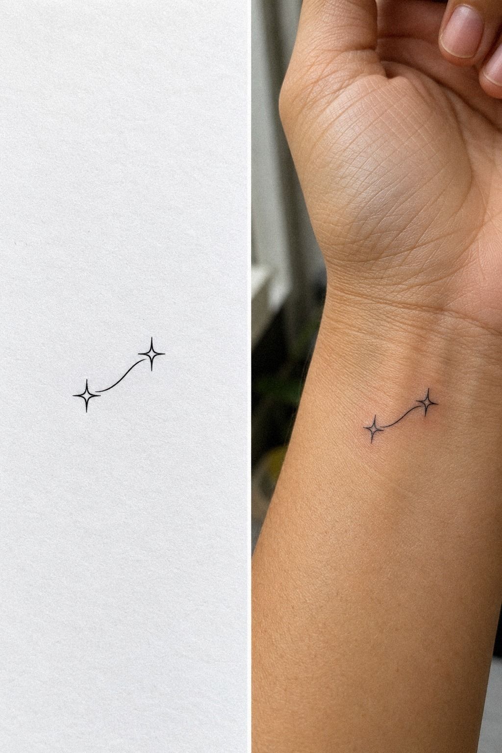 Minimalist Hand Wrist Tattoos With Tiny Matching Designs