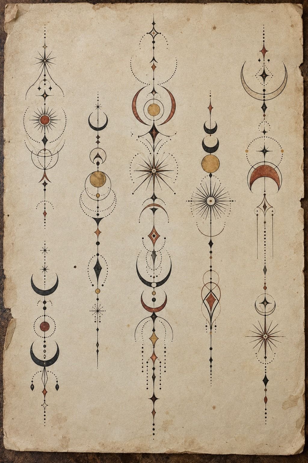 Build a Geometric Spine Tattoo with One Shape