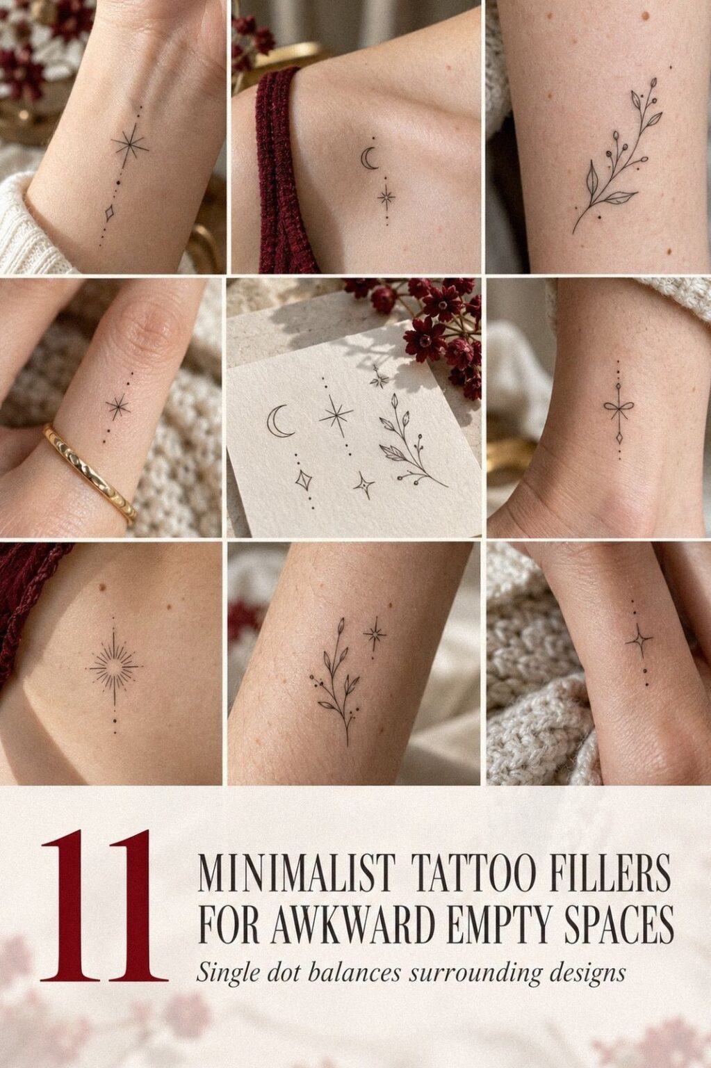 Timeless Minimalist Tattoo Filler Spots That Age Clean and Stay Crisp ...
