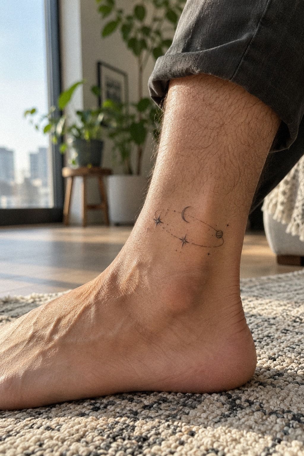 Choose unique celestial small fine line tattoos