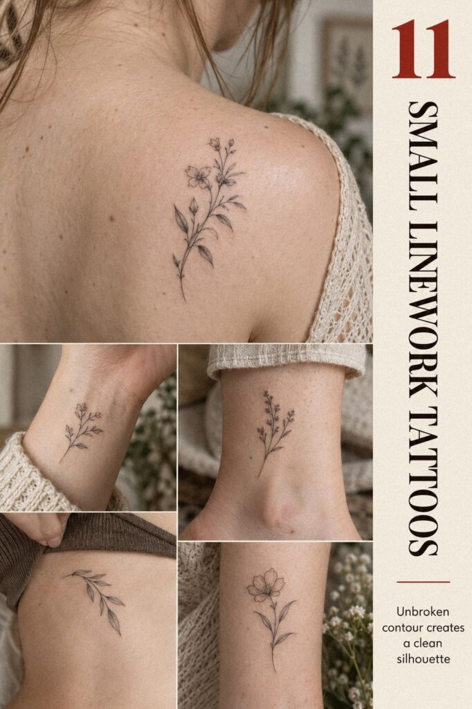 11 Small Linework Tattoos That Stay Cheap Enough for One Session