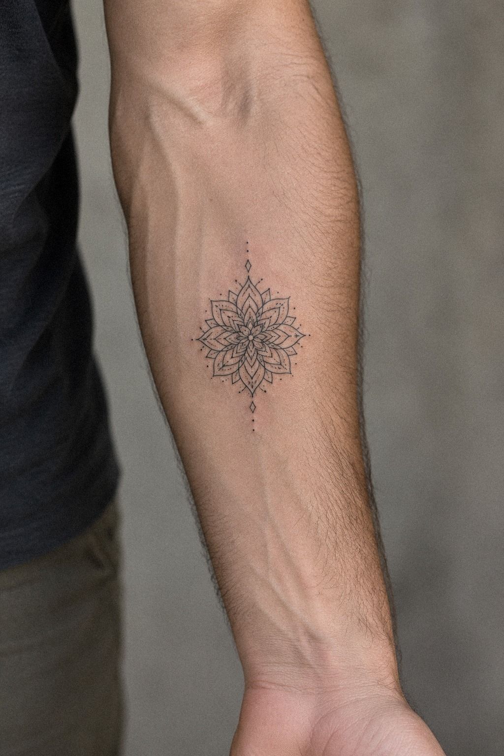 Minimal Small Mandala Tattoos Along Collarbones