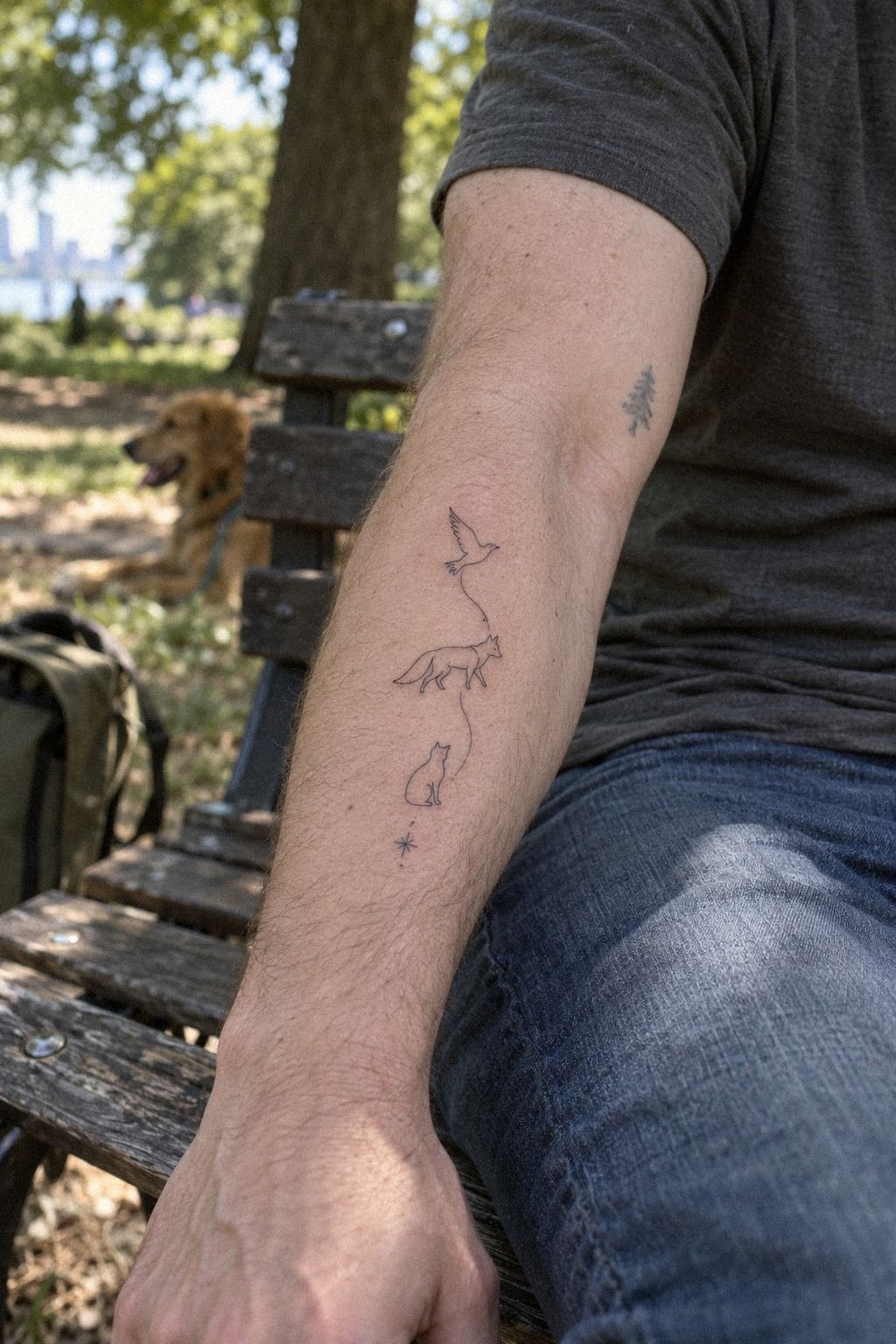 Small Minimal Tattoo Single Needle Animal Silhouettes