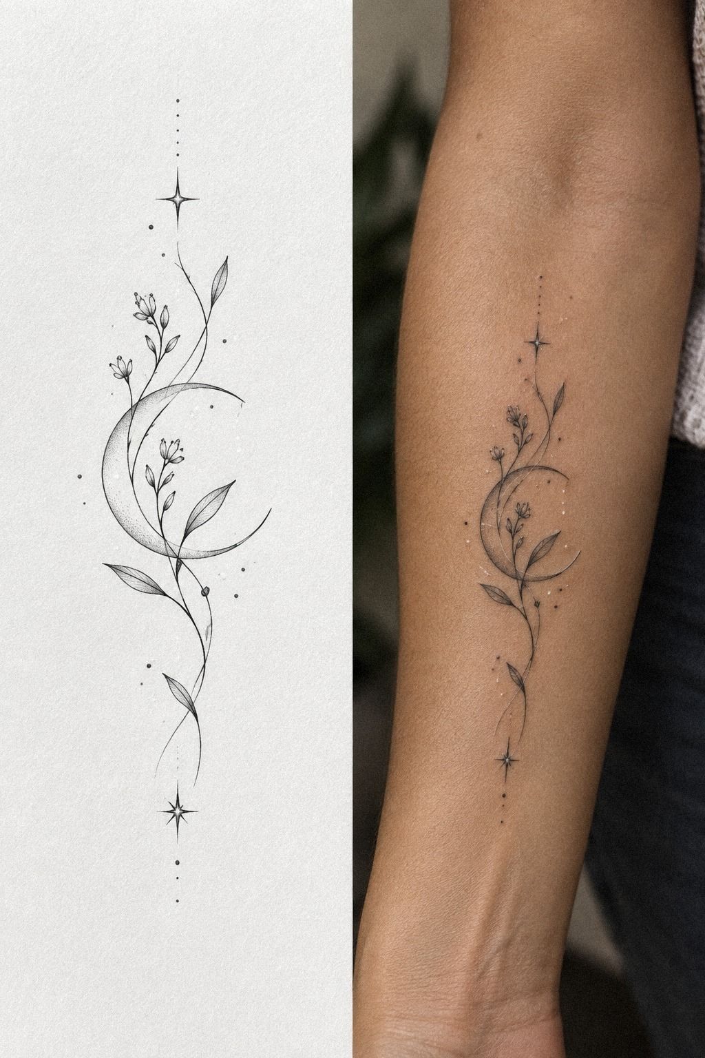 Small Minimal Tattoo White Ink Accents